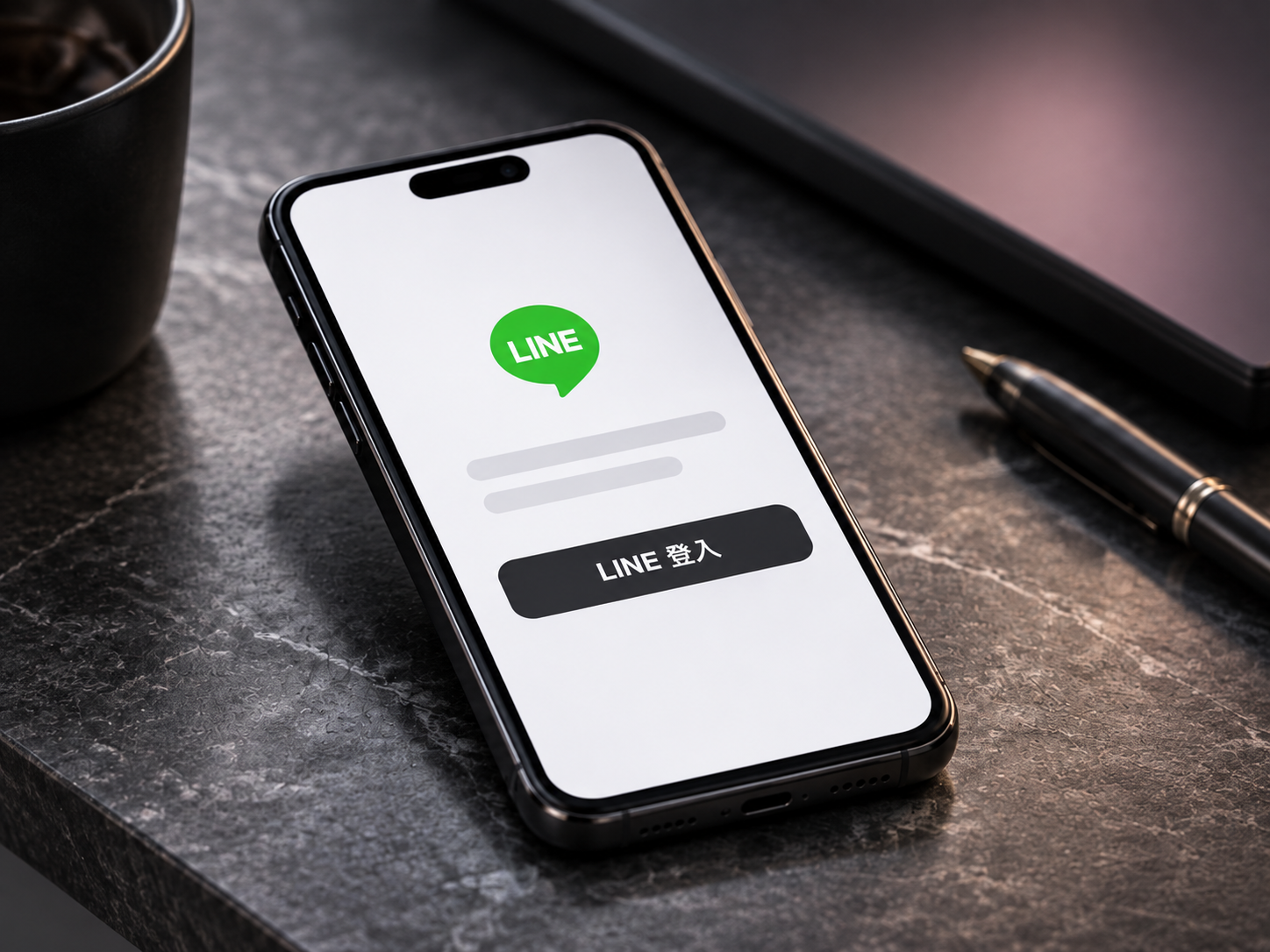 LINE 登入入口情境示意，非平台官方畫面