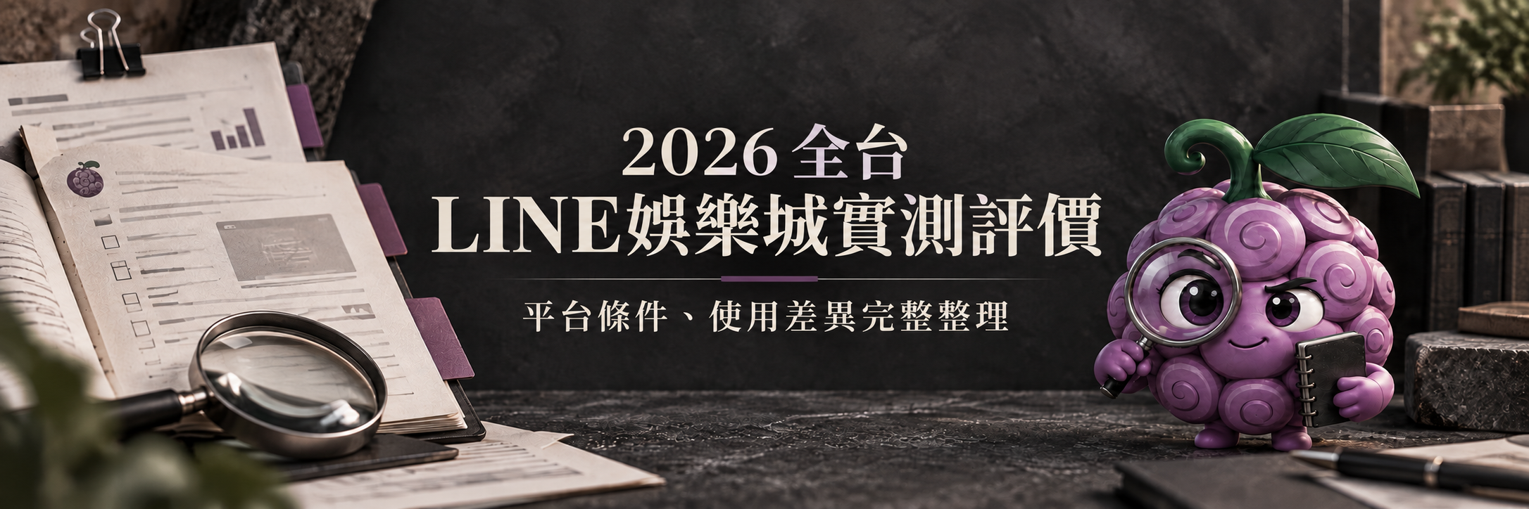 2026 全台 LINE娛樂城實測評價，平台條件、使用差異完整整理。文件查核桌面與賭果短評形象角色。
